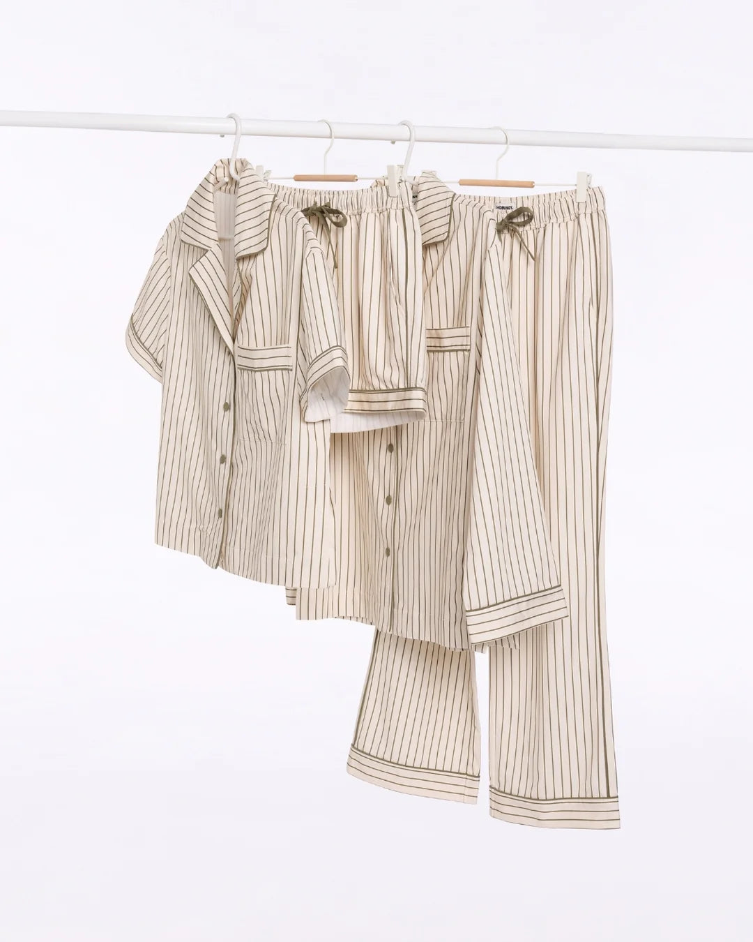 LONG SLEEVE SHIRT | MATCHA STRIPES