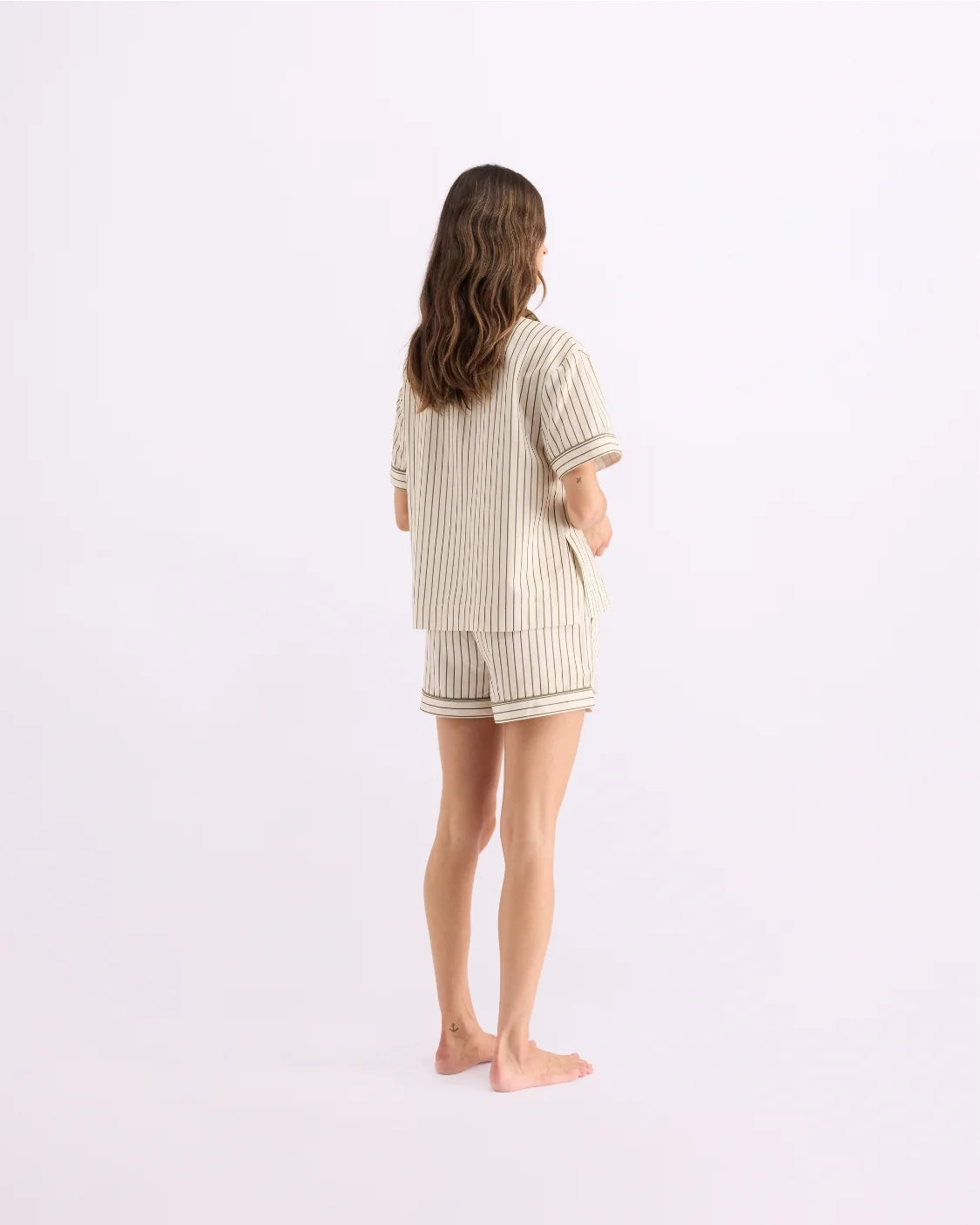 SHORT SLEEVE SHIRT | MATCHA STRIPES