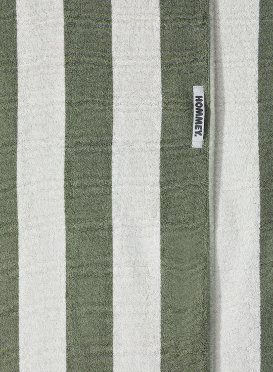 HOMMEY BEACH TOWEL | MATCHA STRIPES