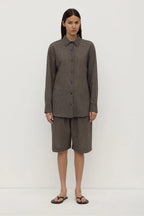 HARRIET CHECK LONG SLEEVE | BROWN/BLACK