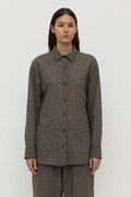 HARRIET CHECK LONG SLEEVE | BROWN/BLACK