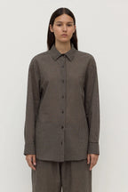 HARRIET CHECK LONG SLEEVE | BROWN/BLACK