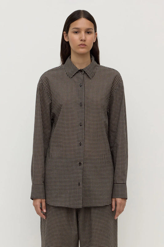 HARRIET CHECK LONG SLEEVE | BROWN/BLACK