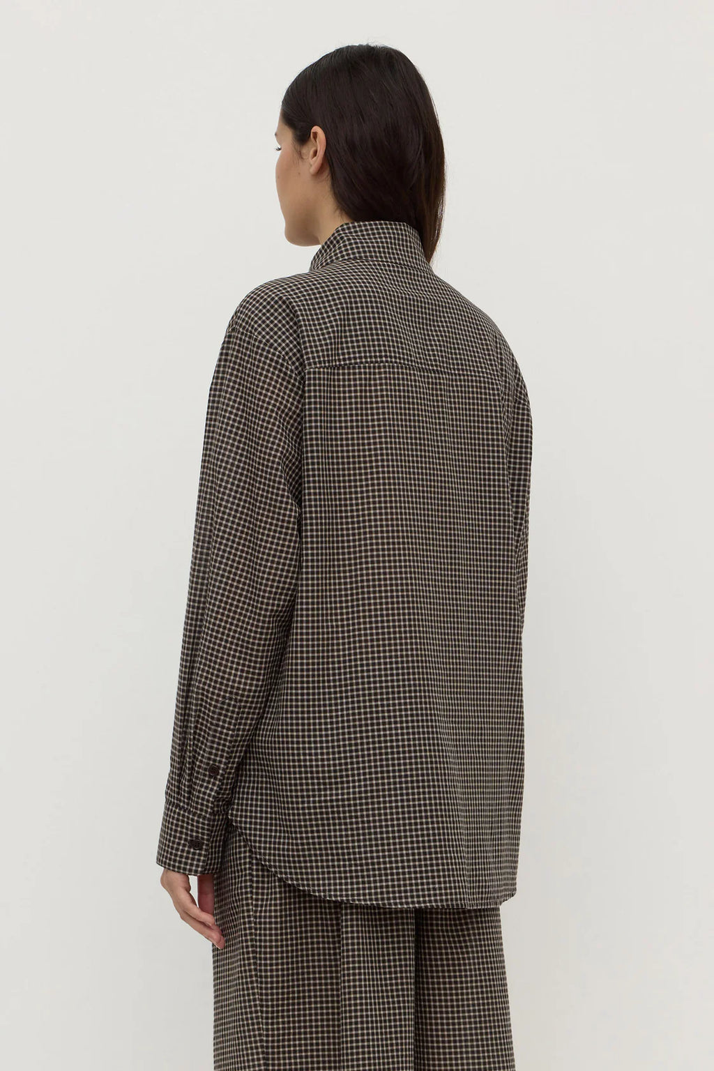 HARRIET CHECK LONG SLEEVE | BROWN/BLACK