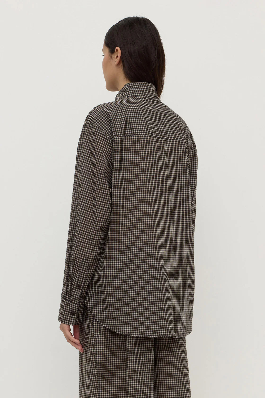 HARRIET CHECK LONG SLEEVE | BROWN/BLACK