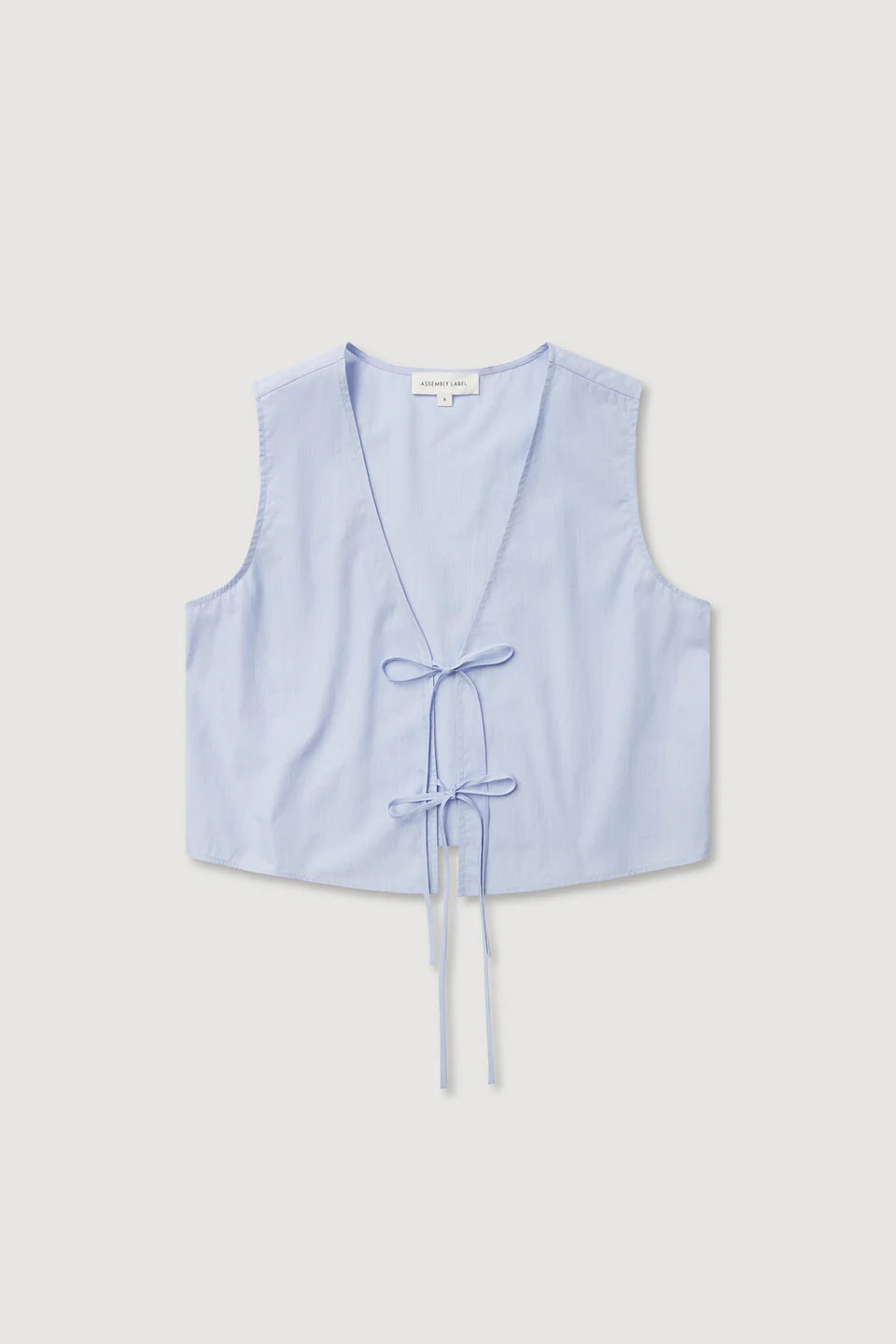HAVANA STRIPE POPLIN TIE FRONT TOP | BLUE/WHITE STRIPE