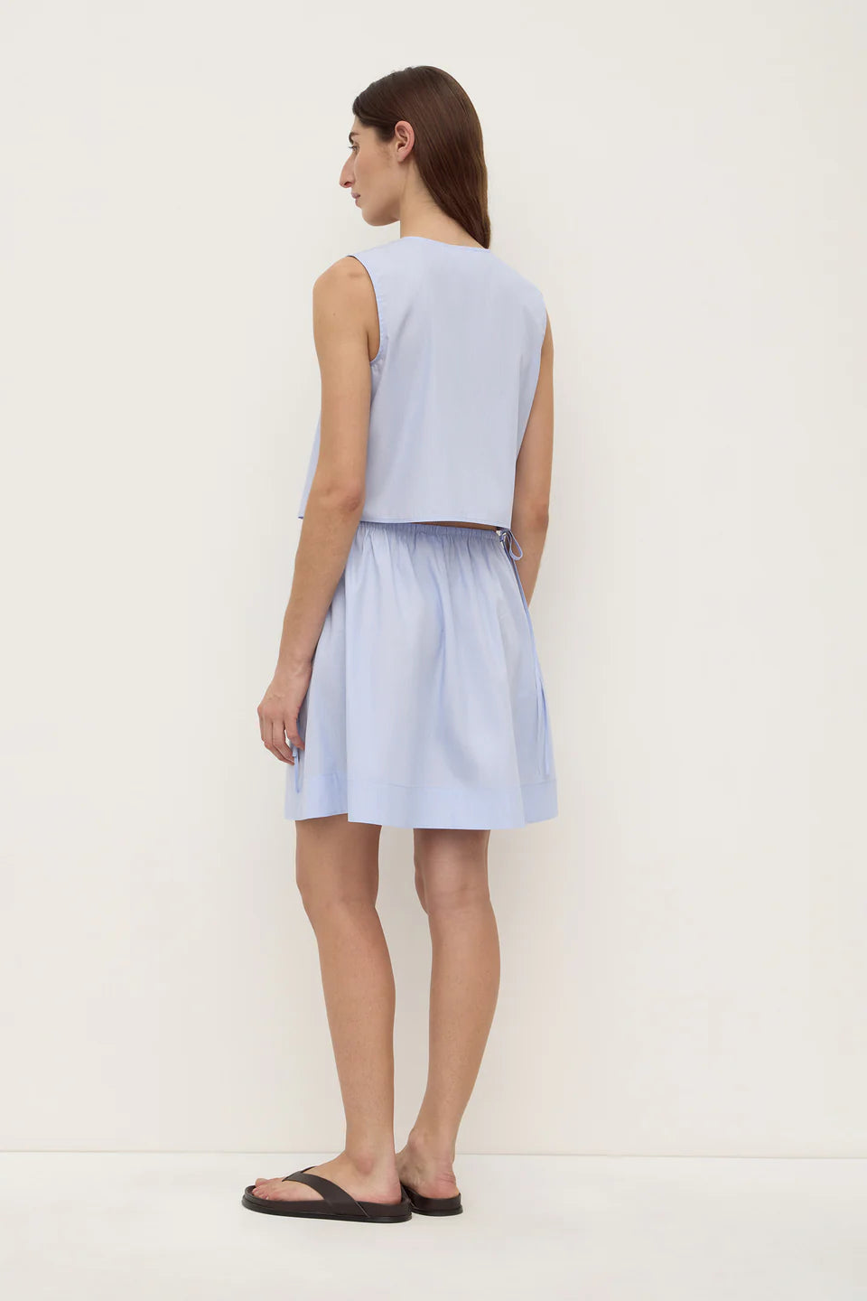 HAVANA STRIPE POPLIN TIE FRONT TOP | BLUE/WHITE STRIPE