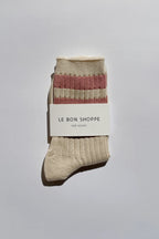 Le Bon Shoppe Her Varsity Socks Rose