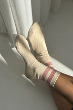 Le Bon Shoppe Her Varsity Socks Rose