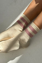 Le Bon Shoppe Her Varsity Socks Rose