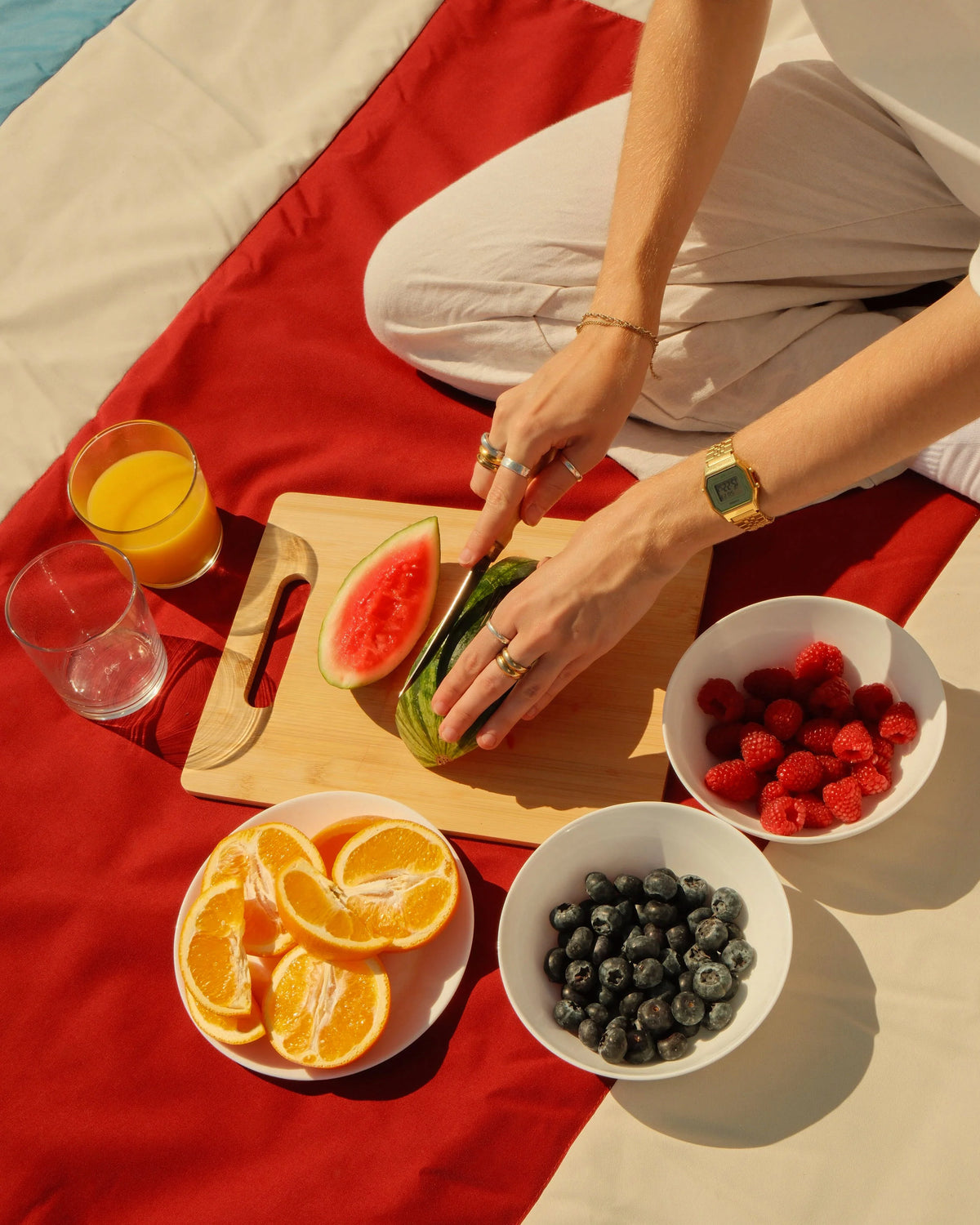 Hommey Picnic Blanket Berry