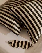 SILK EYEMASK | VANILLA BEAN STRIPES