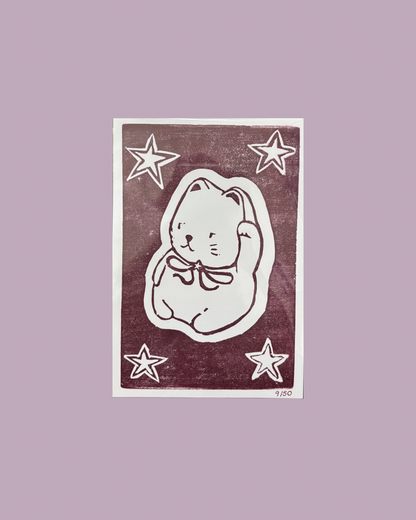 The Keepsake Club 'Star' Lino Print