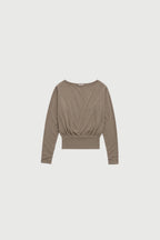 Pinky & Kamal Contour Long Sleeve Top Stone