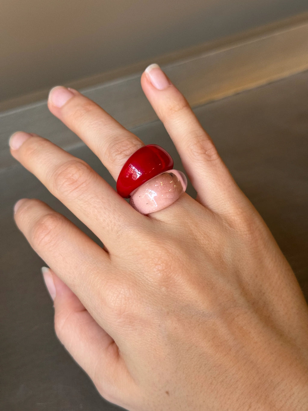 GLASS RING | SCARLET