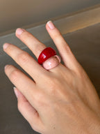 GLASS RING | SCARLET