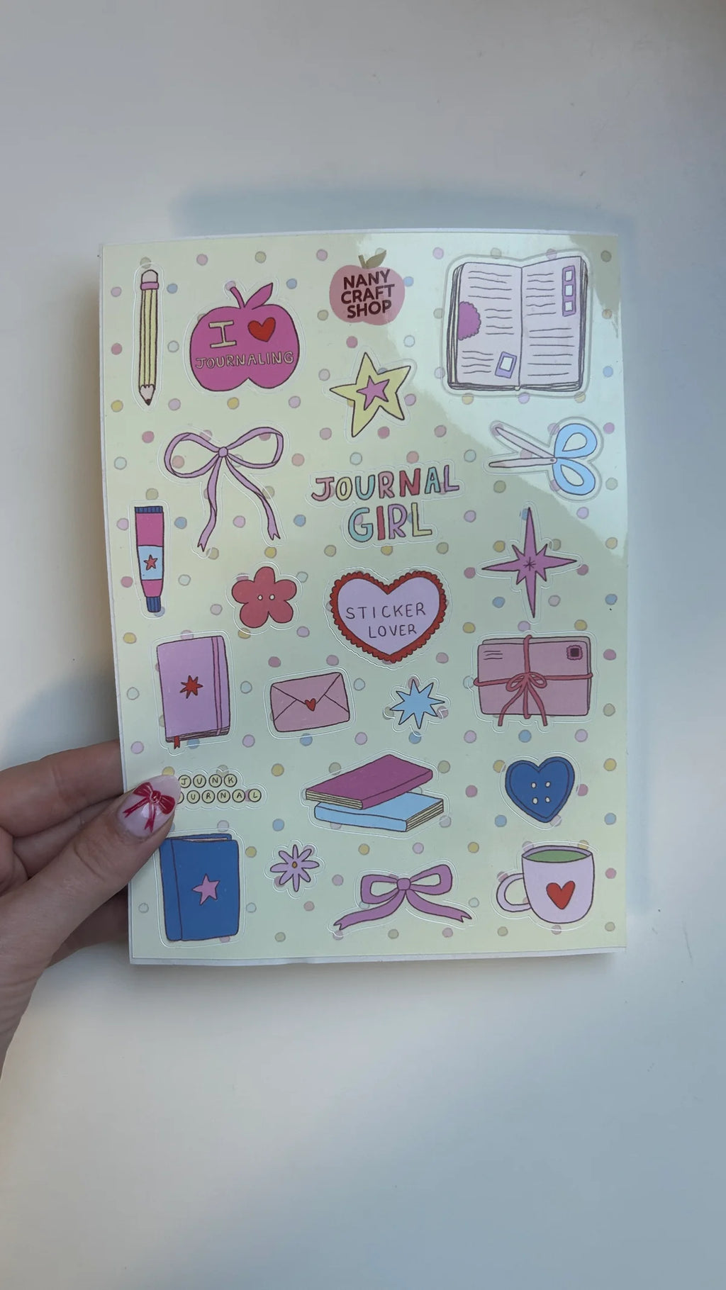 CRAFTY GIRL A5 STICKER SHEET | NANY CRAFT
