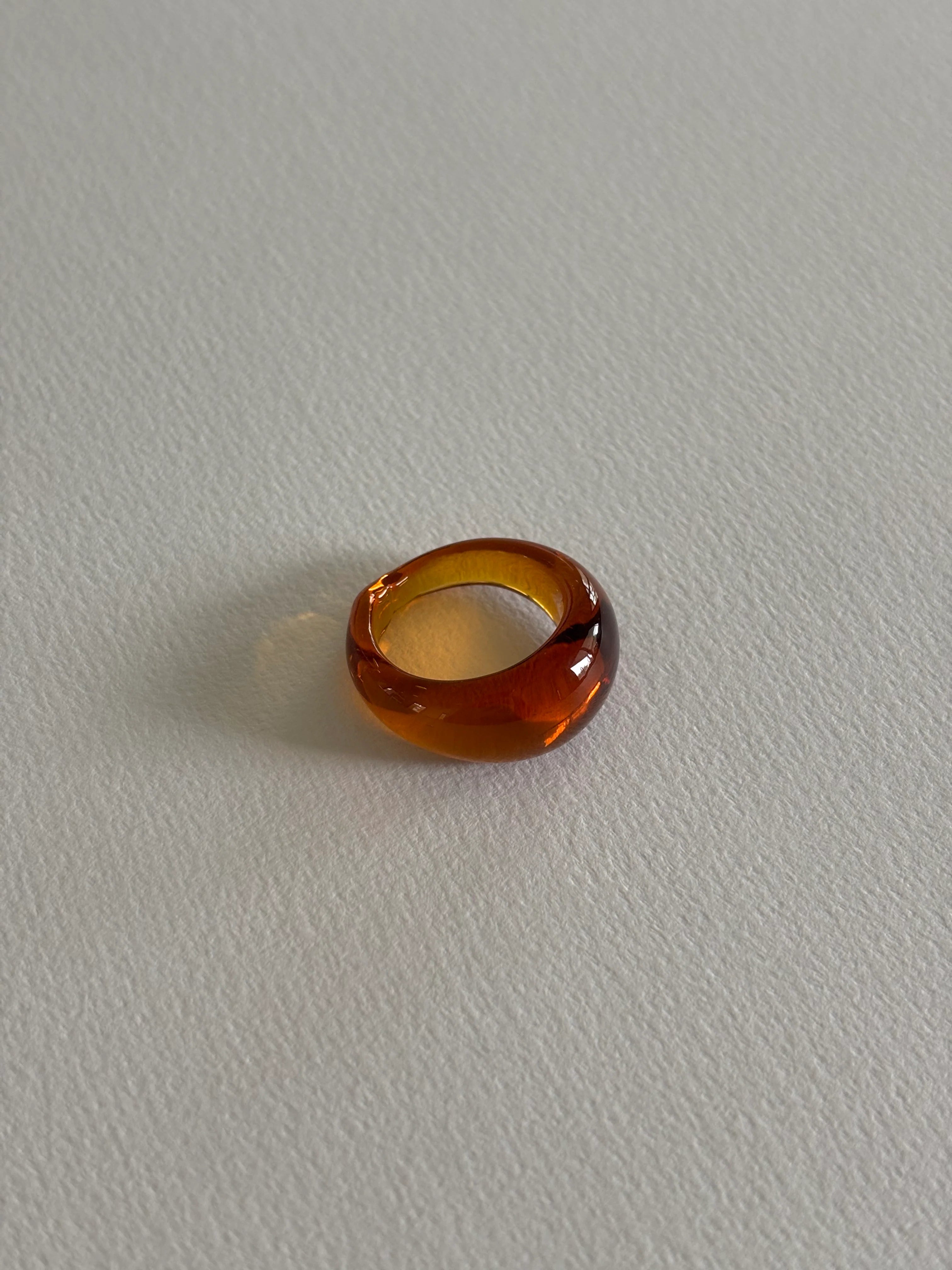 GLASS RING | AMBER