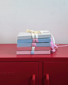 SIGNATURE RIBBON JUNK JOURNAL | FAIRY FLOSS (PINK GINGHAM + BLUE RIBBON)