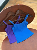 RIBBED SINGLET | COBALTO
