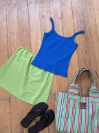 RIBBED SINGLET | COBALTO