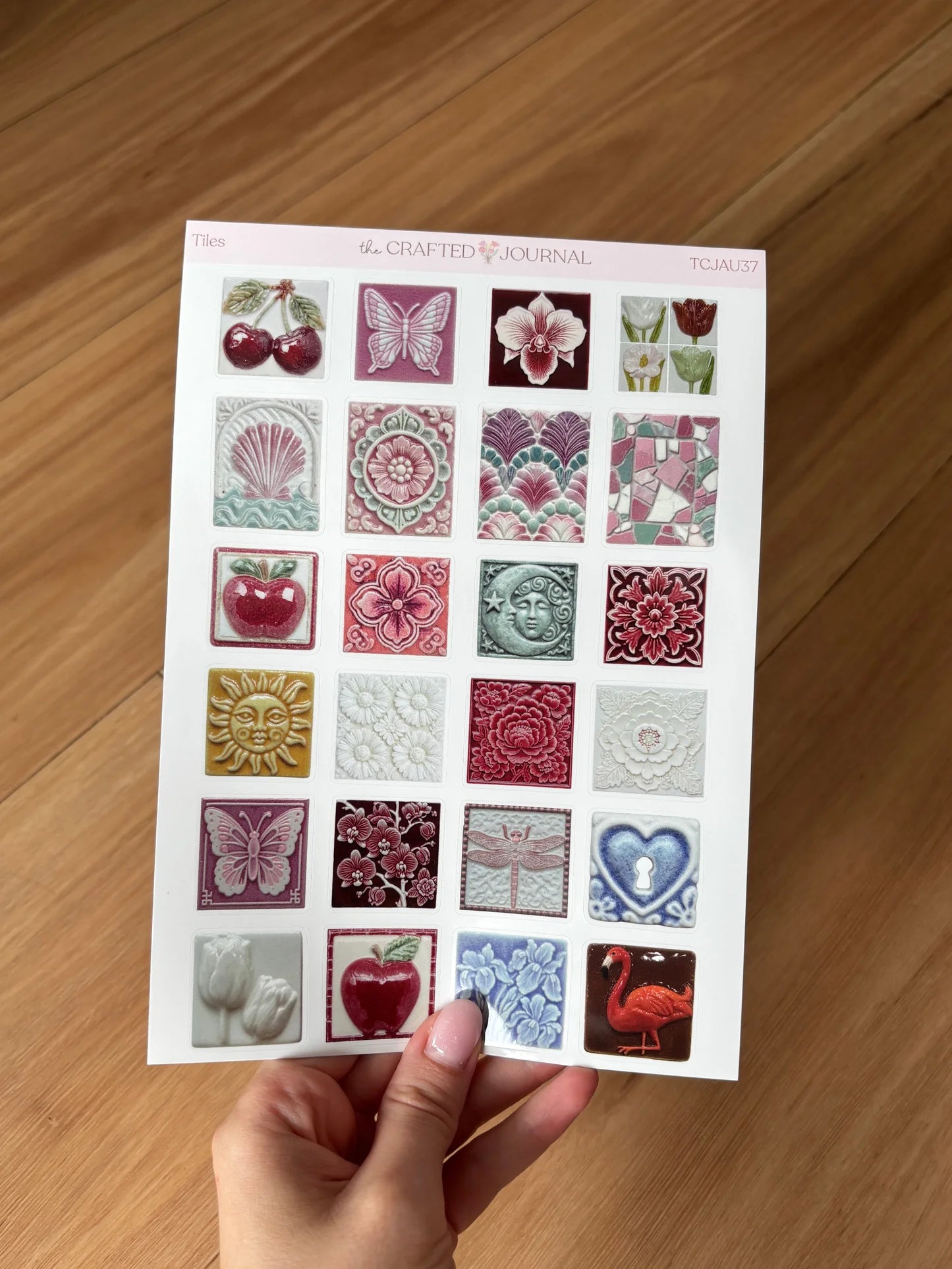 WHIMSICAL TILE STICKER SHEET