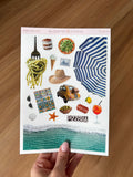 ITALIAN SUMMER STICKER SHEET