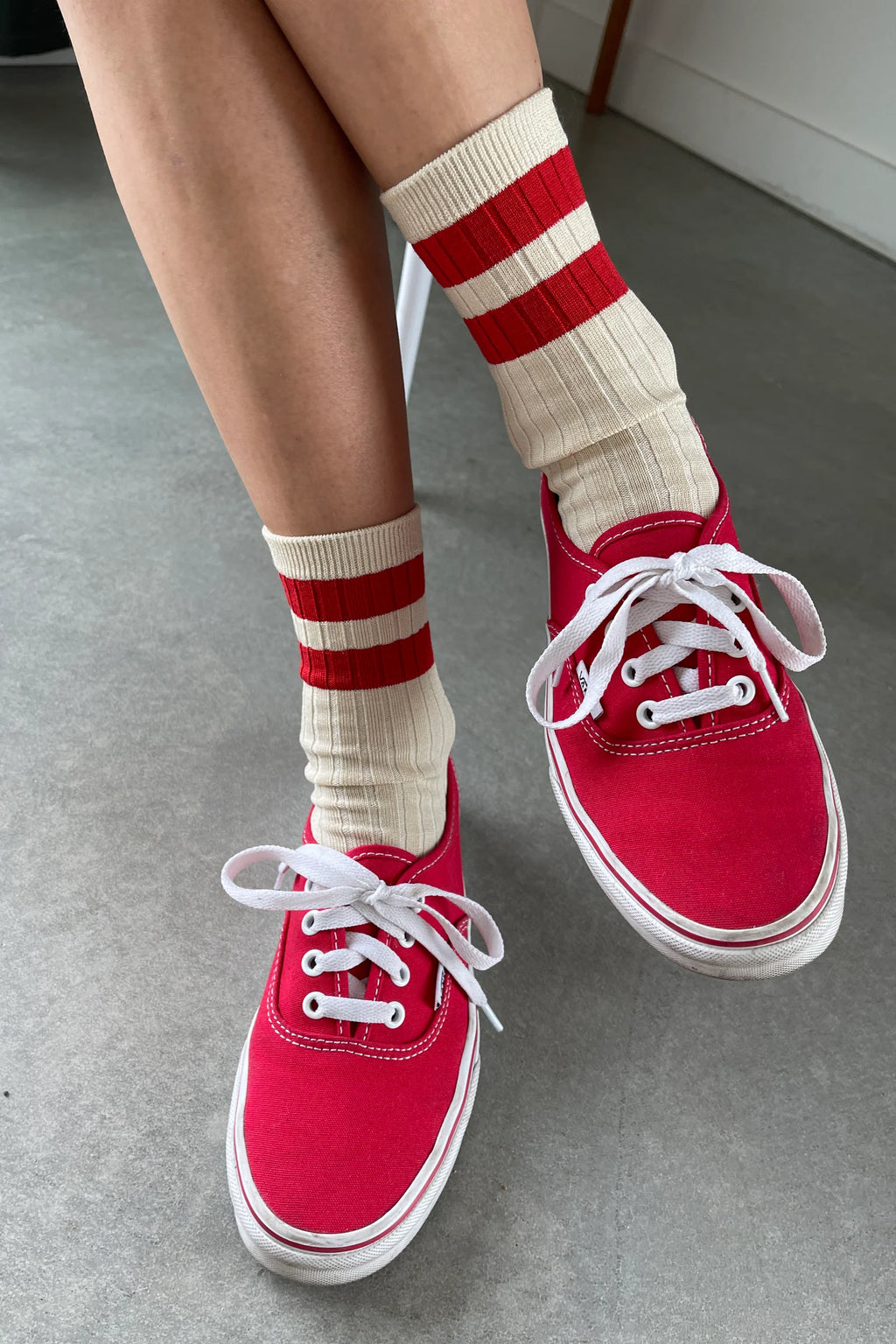 HER VARSITY SOCKS | RED