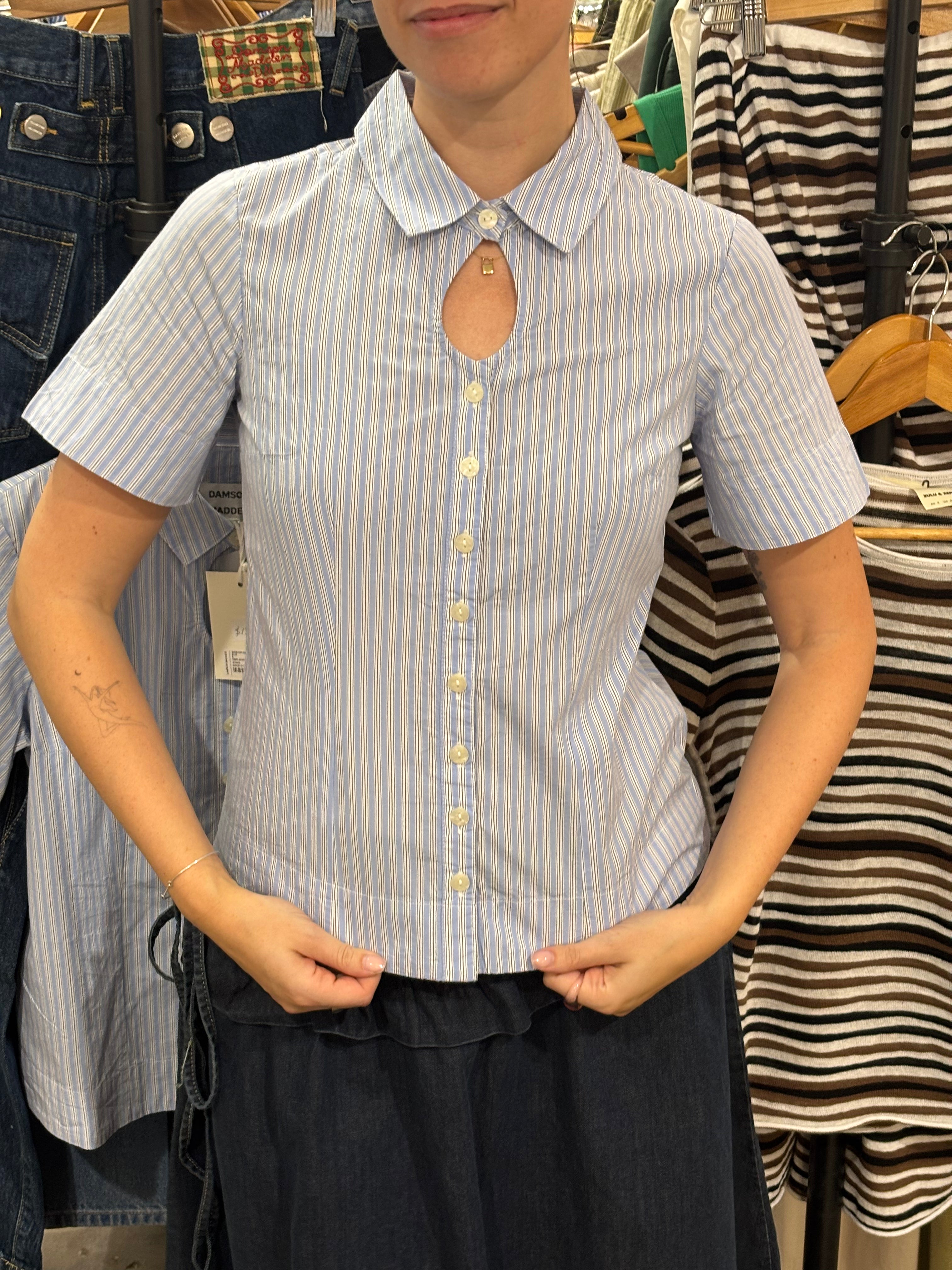 EBBA SHIRT | MINI BLUE STRIPE