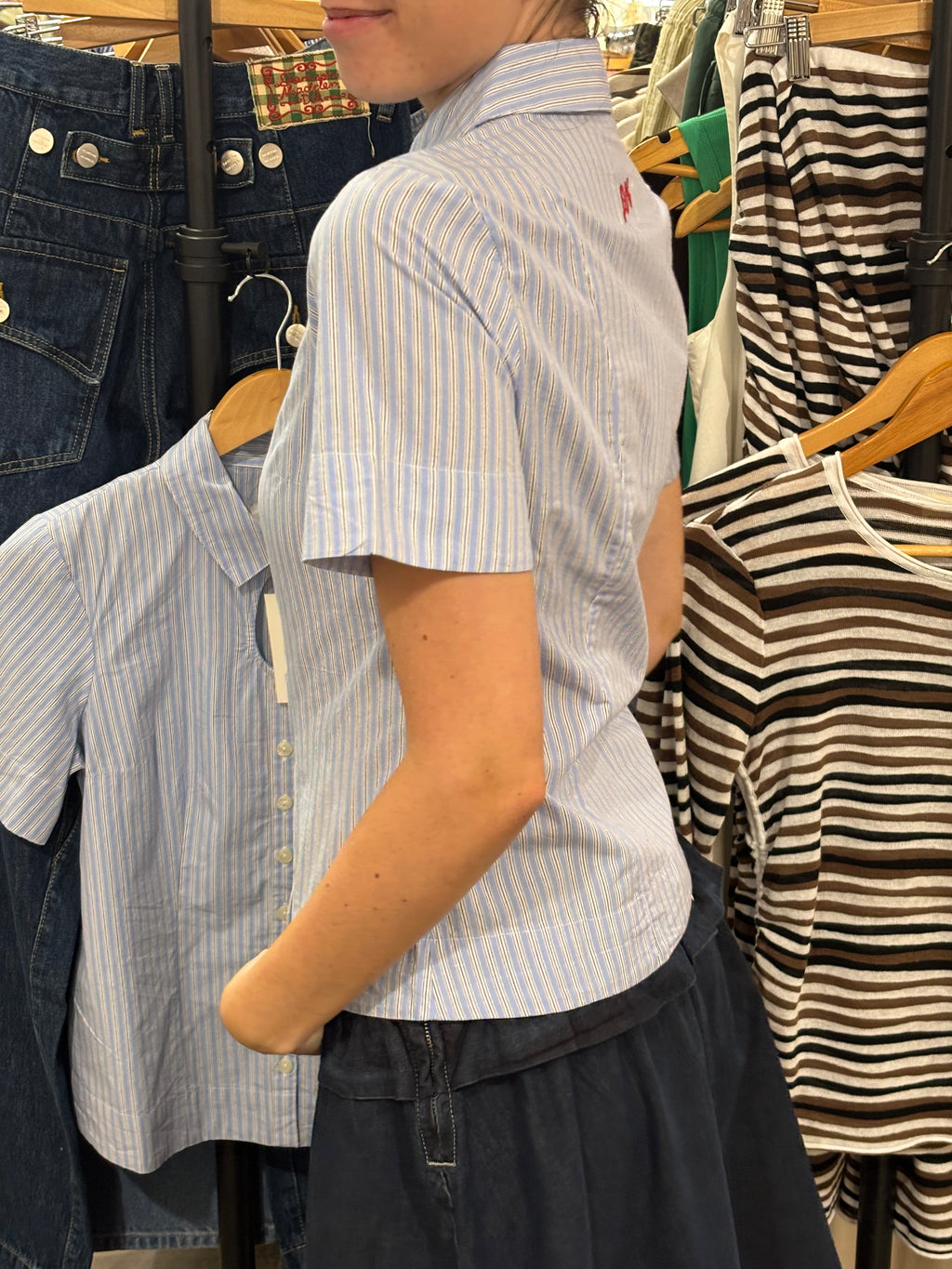 EBBA SHIRT | MINI BLUE STRIPE