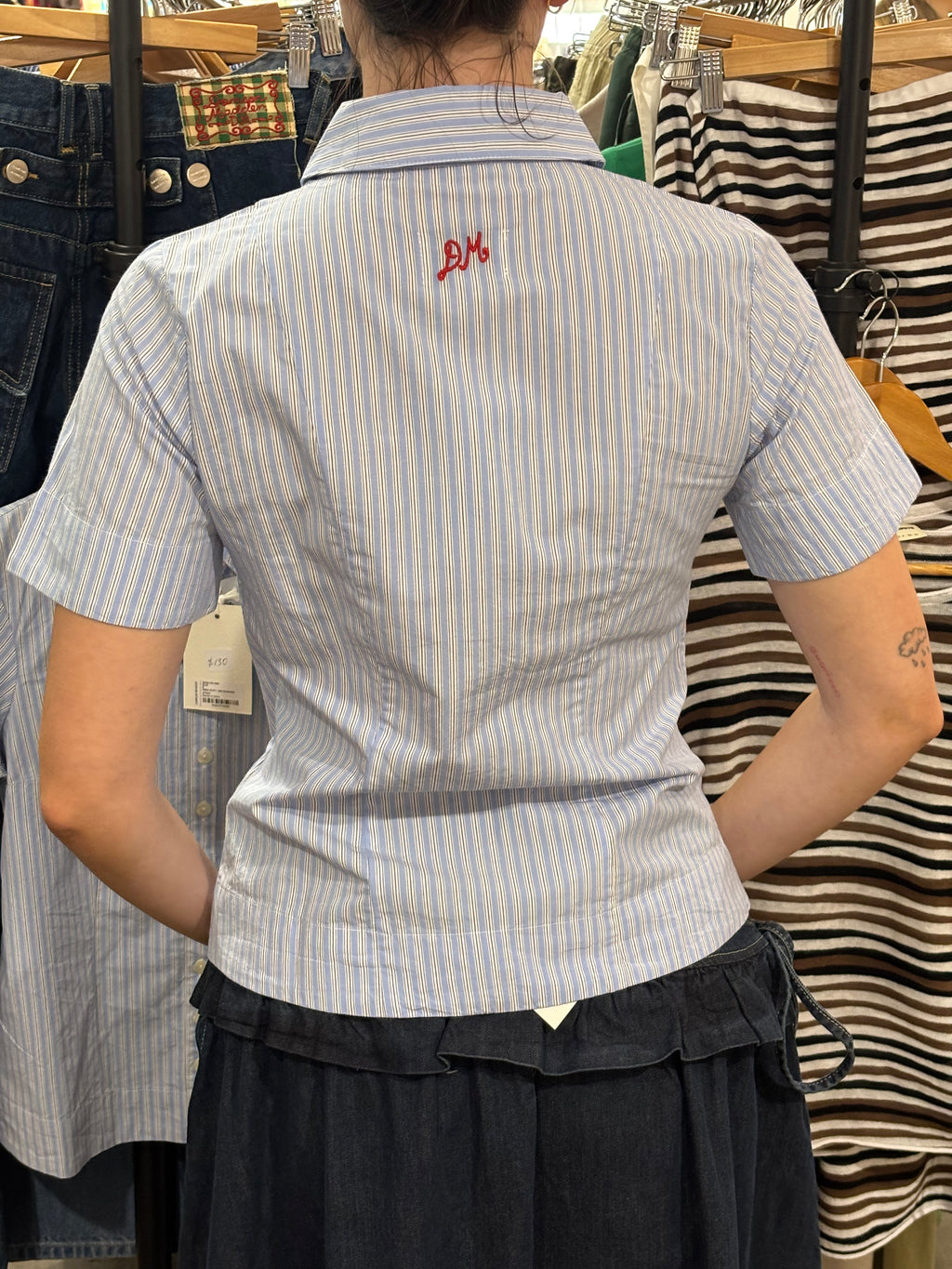 EBBA SHIRT | MINI BLUE STRIPE