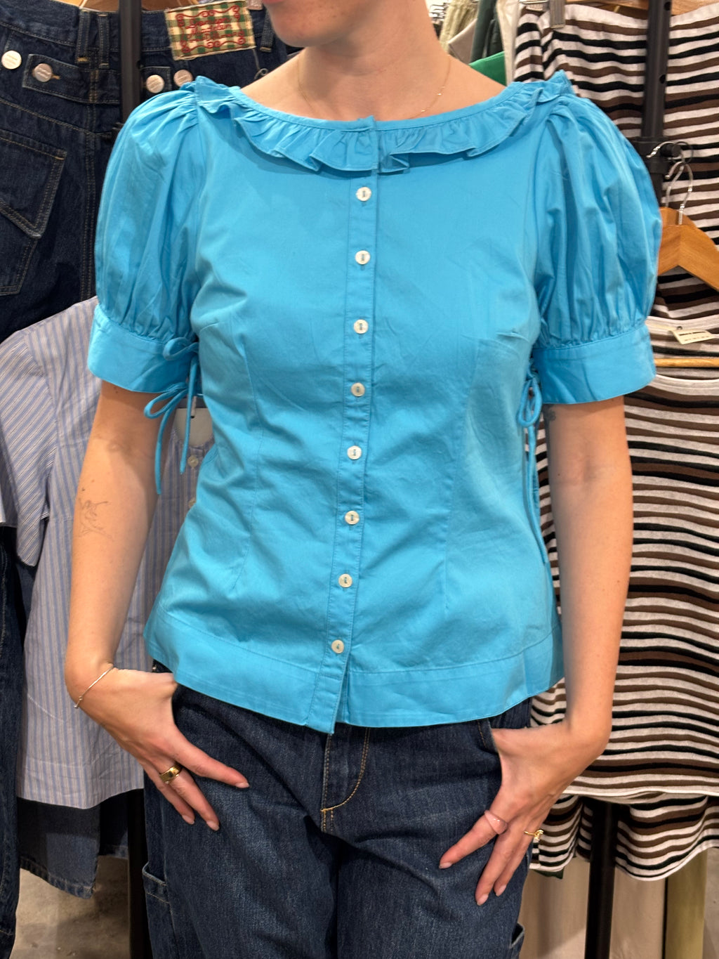 ANKE BLOUSE | RIVER BLUE
