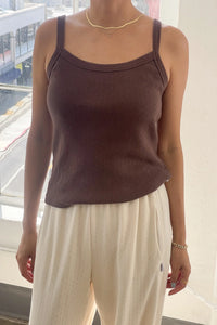 POINTELLE EVE CAMI | CHOCOLATE
