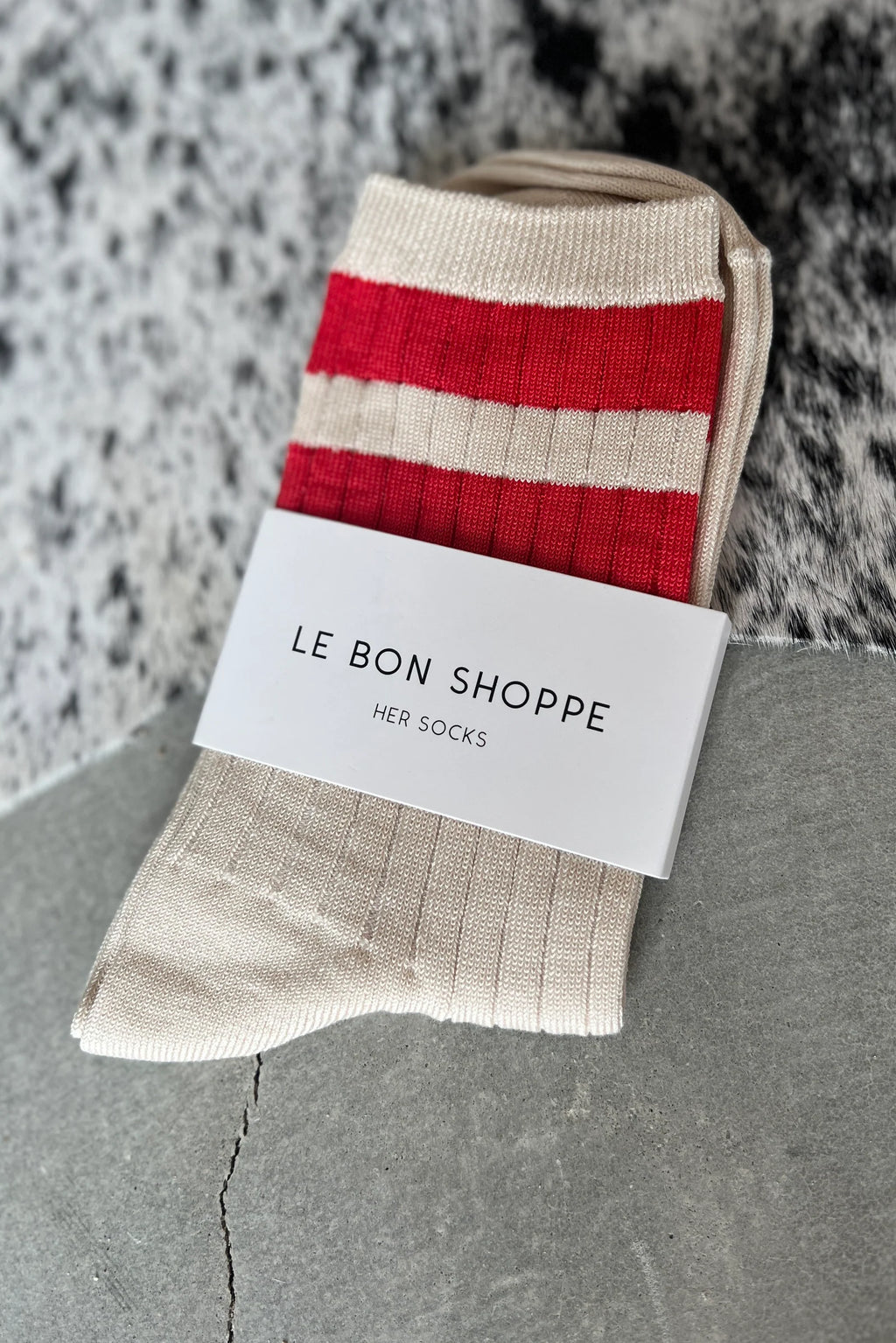HER VARSITY SOCKS | RED