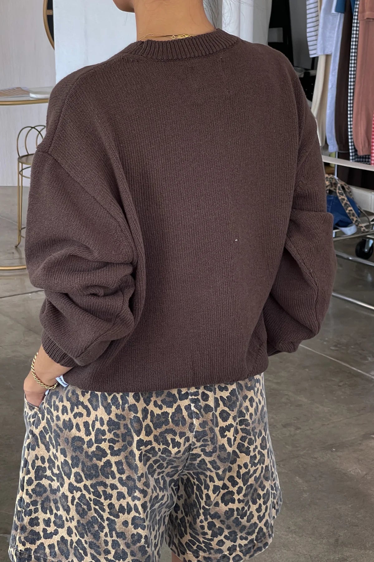 MILO COTTON SWEATER | BROWN