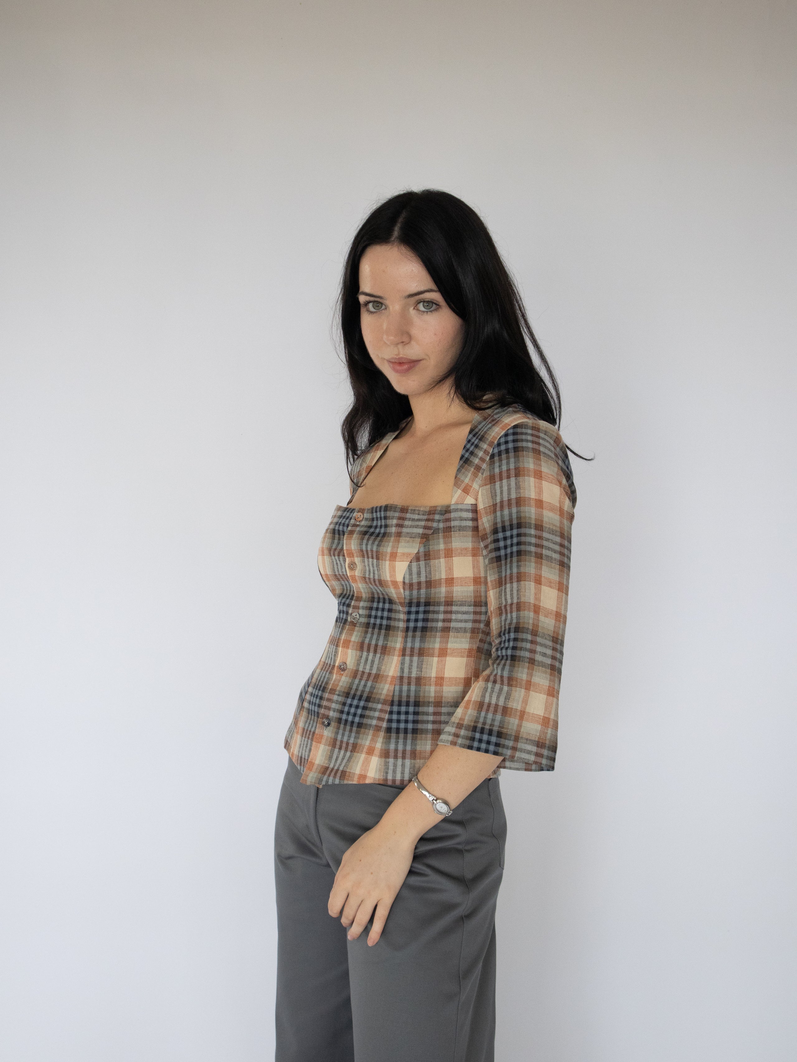 VIENNE TOP | PLAID