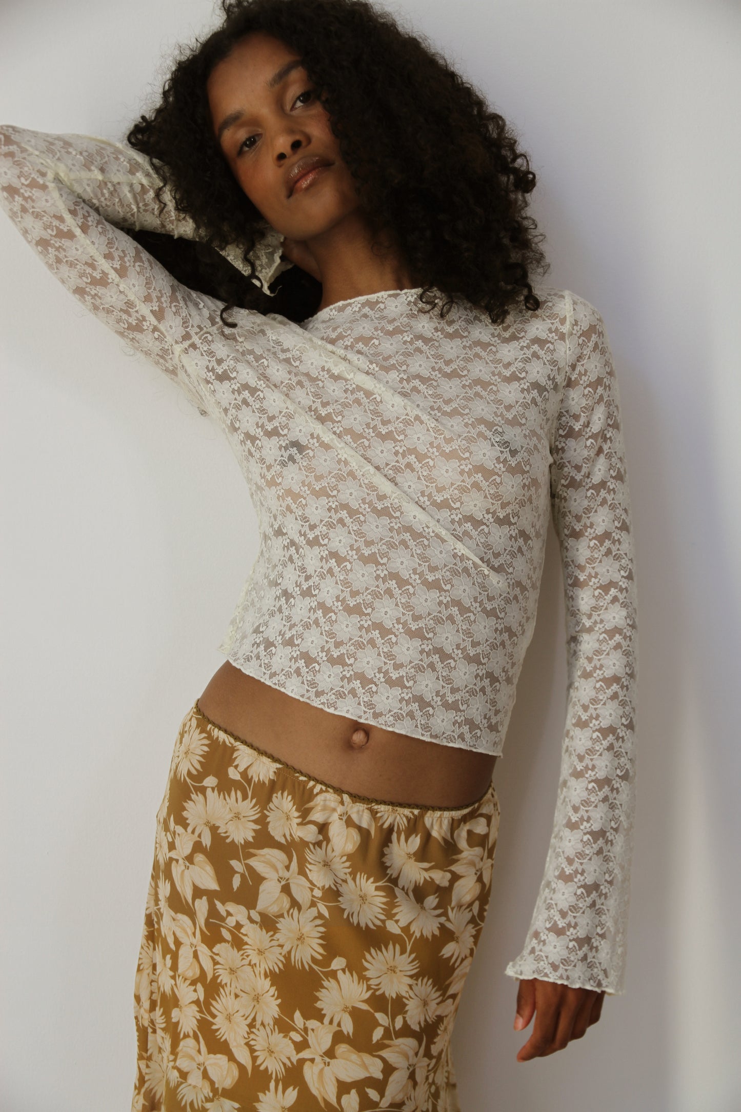 MAGGIE LACE TOP | IVORY LACE