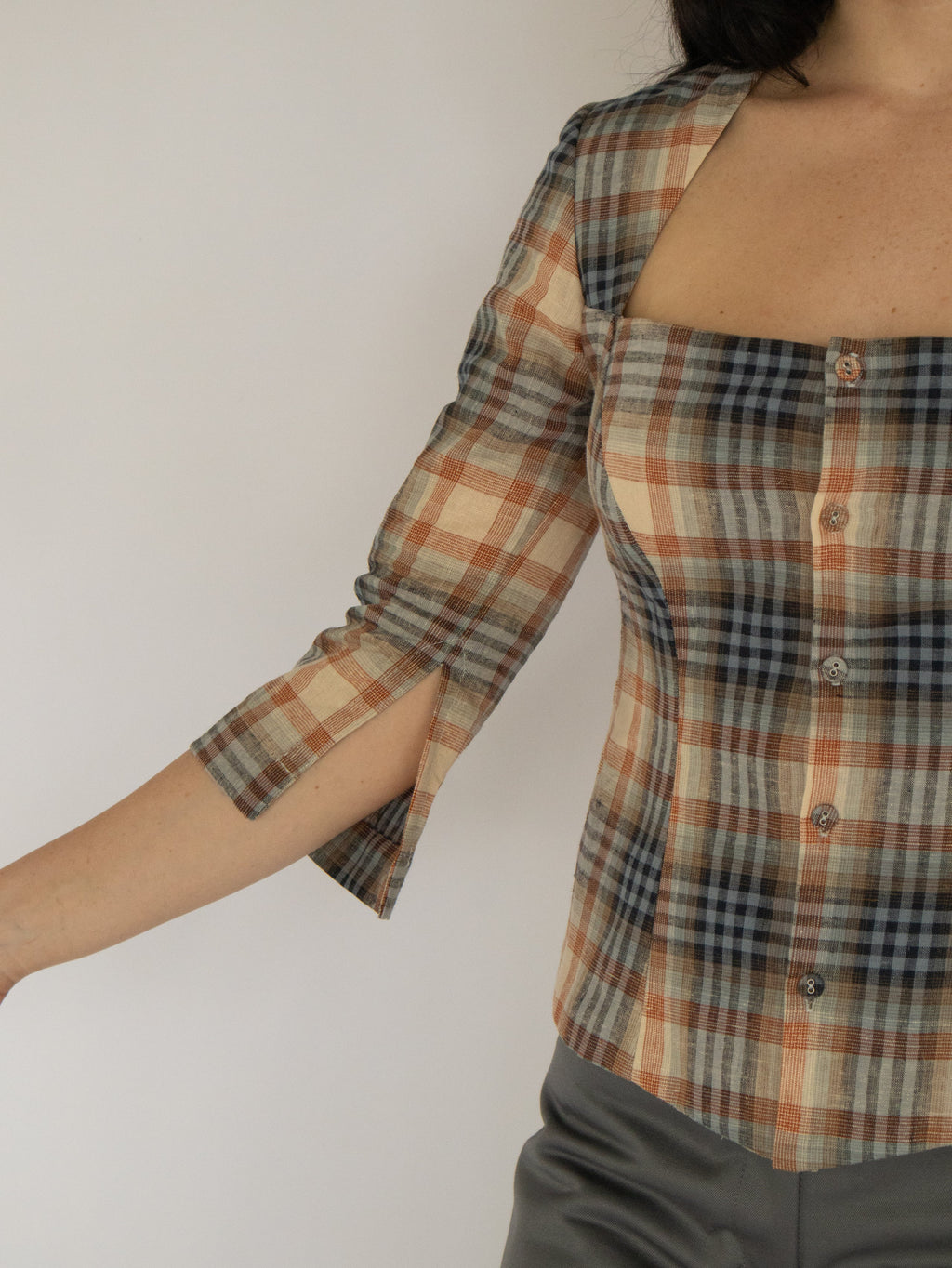 VIENNE TOP | PLAID