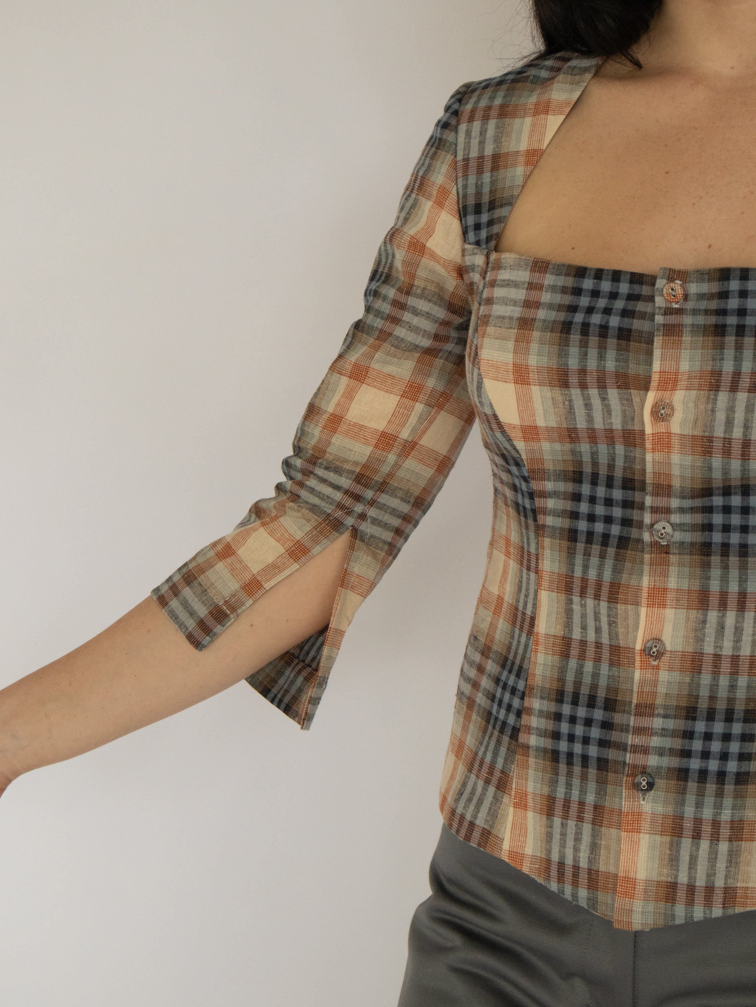 VIENNE TOP | PLAID