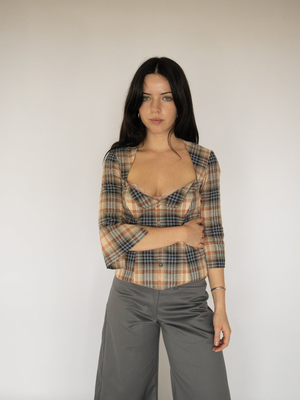 VIENNE TOP | PLAID