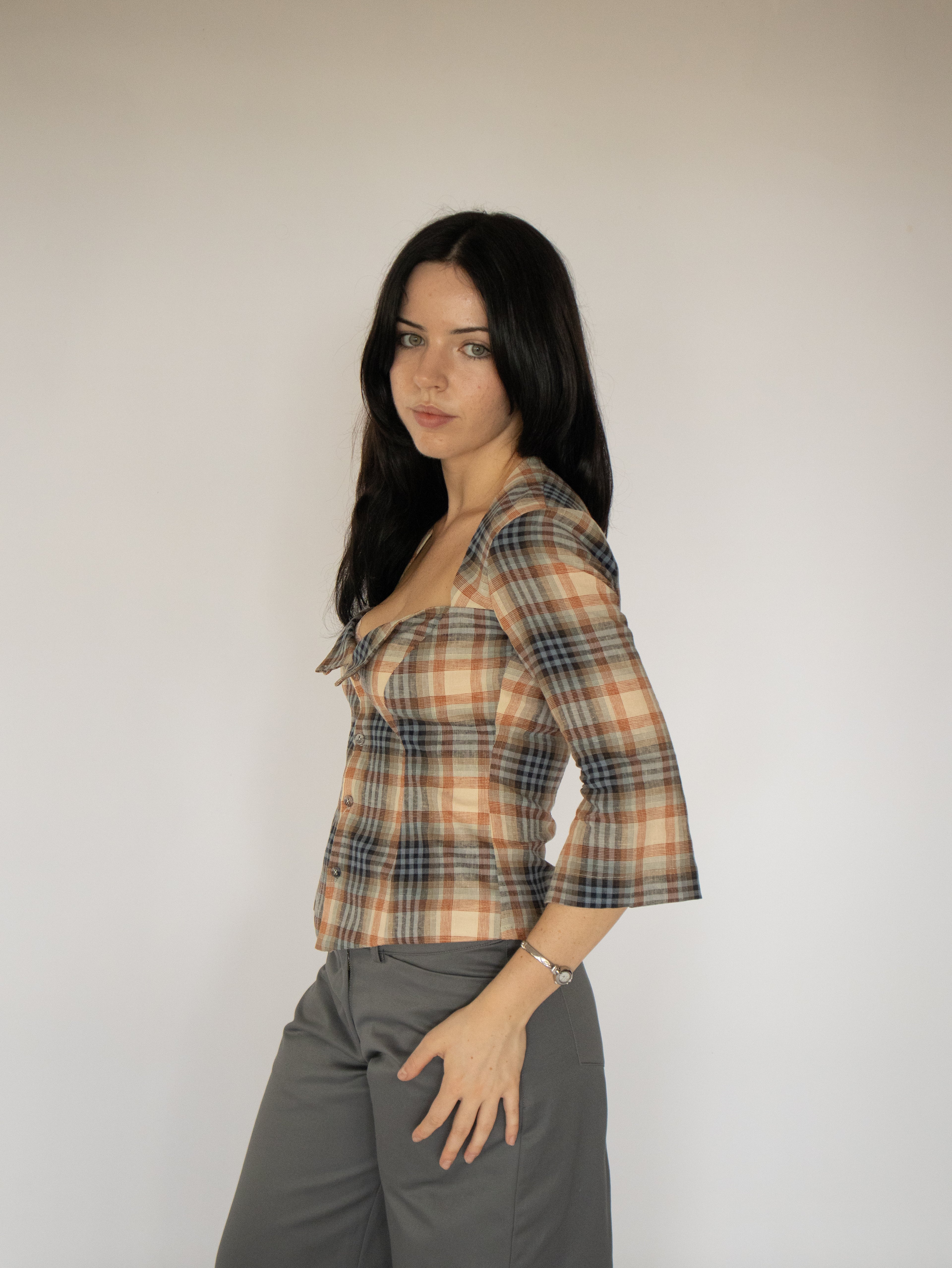 VIENNE TOP | PLAID