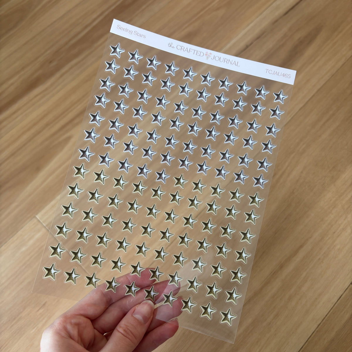 The Crafted Journal Clear Stars Sticker Sheet