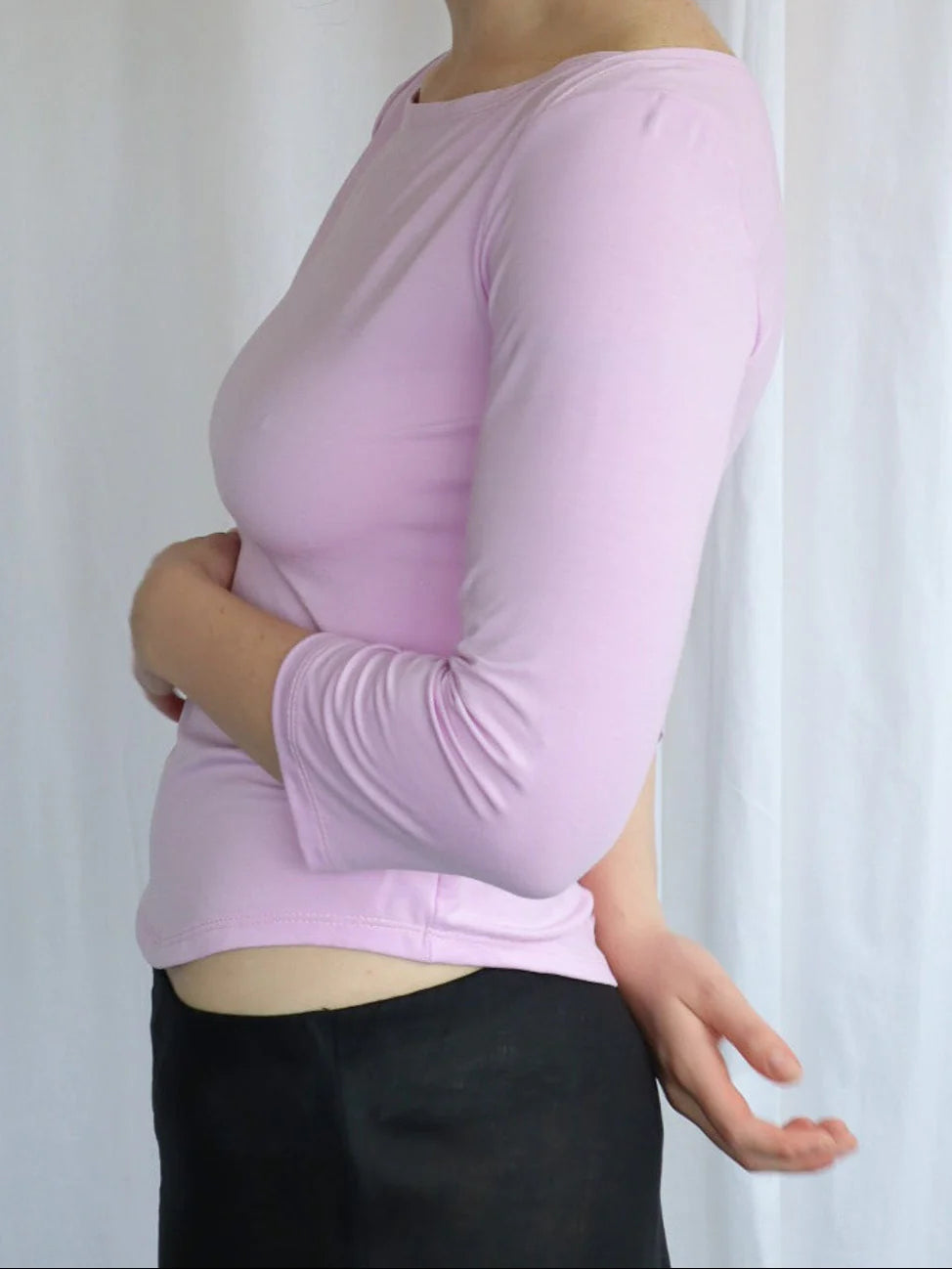 FRENCHIE 3/4 TOP | LILAC
