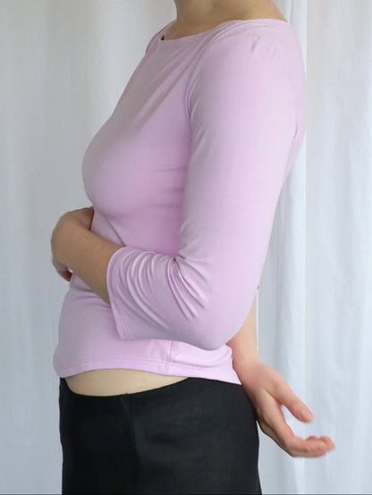 FRENCHIE 3/4 TOP | LILAC