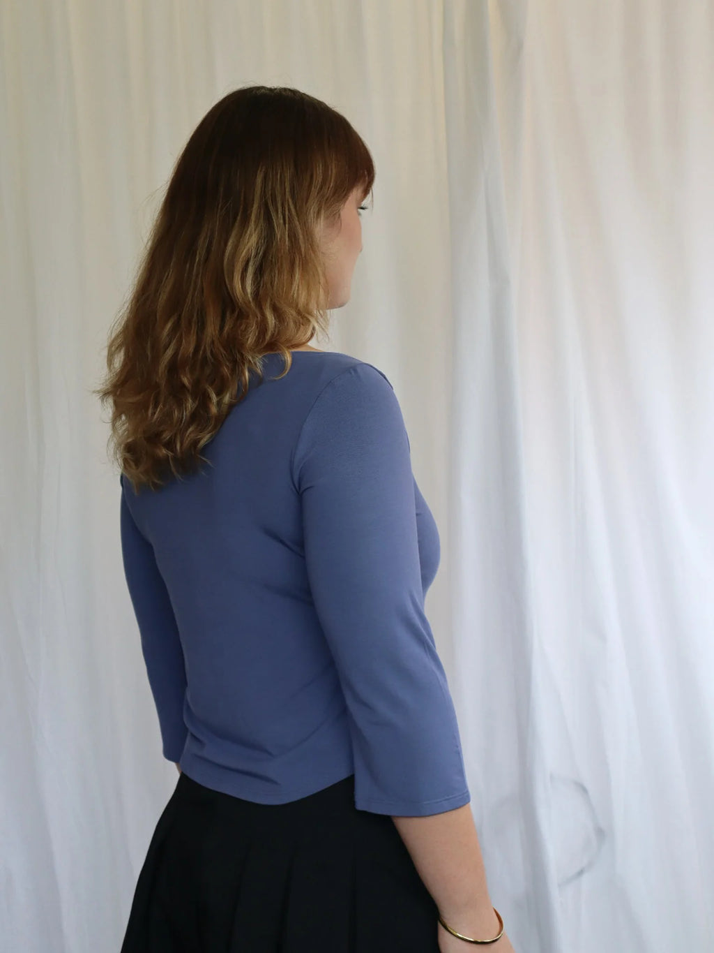 Obelia's Frenchie 3/4 Top Denim