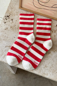 WALLY SOCK | WIDE/RED STRIPE