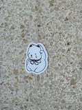 KEEPSAKE KITTY | WHITE/BROWN