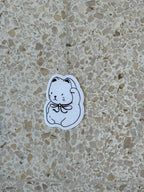 KEEPSAKE KITTY | WHITE/BROWN