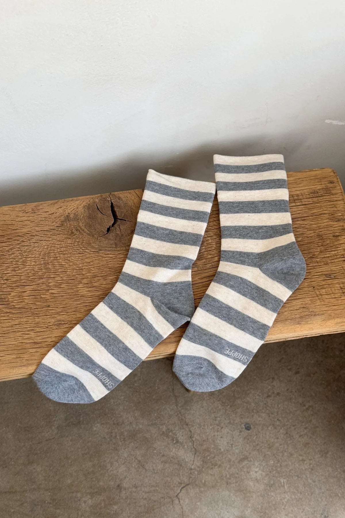WALLY SOCK | WIDE/GREY STRIPE