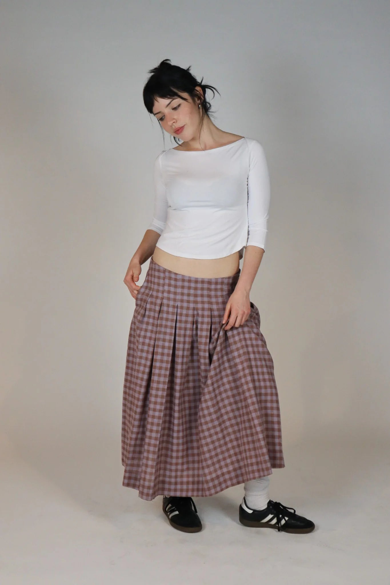 Obelia's Juliette Skirt - Lilac / Choc